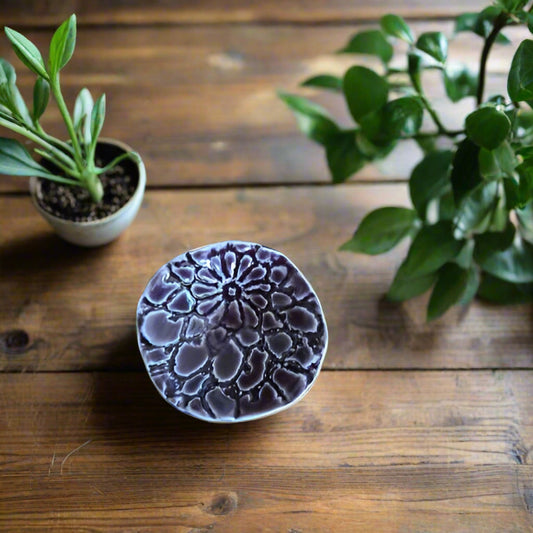 Tiny Round Dish, Purple