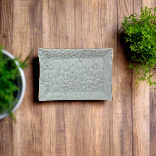 Trinket Dish, Green, Rectangle